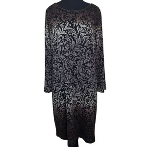 Jessica Howard Ombre Leaf Print Dress Size 14W